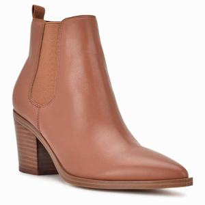 Nine West Wyllis Block Heel Enkellaarsjes Bruin Nederland | HJM-076918